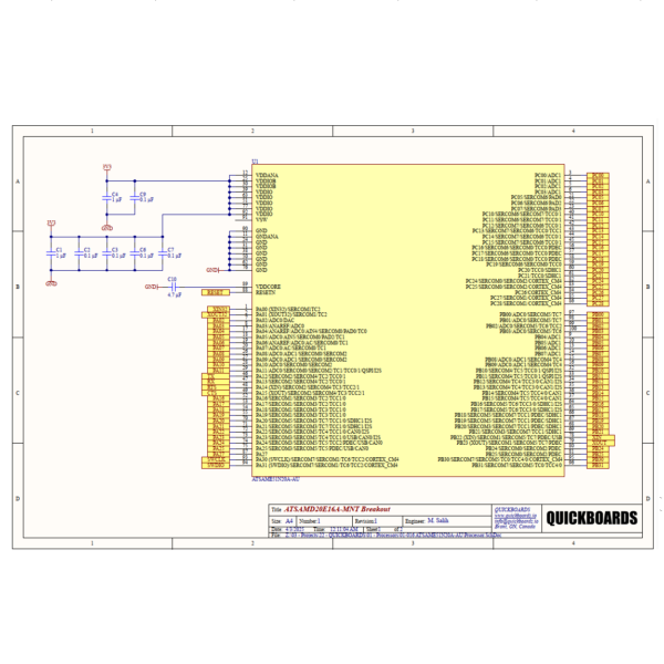 SB010162024 - ATSAME51 SCHEMATIC BLOCK