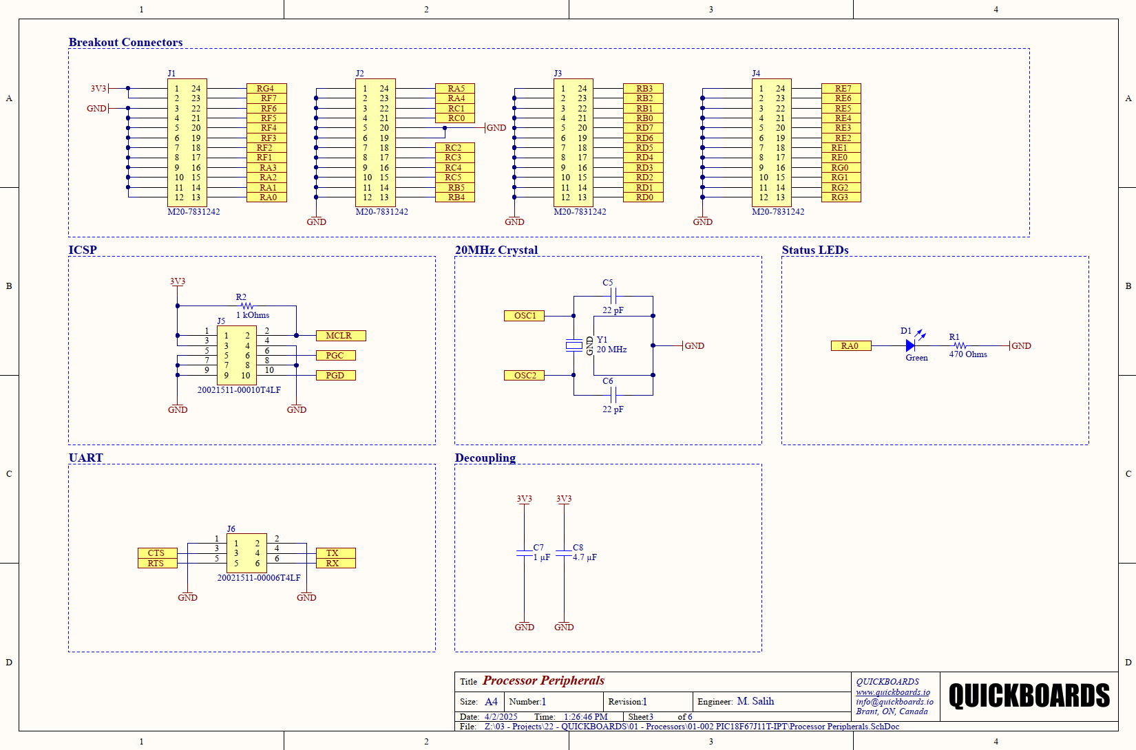 SB010022024 - PIC18F67J11T-I/PT SCHEMATIC BLOCK - Image 2