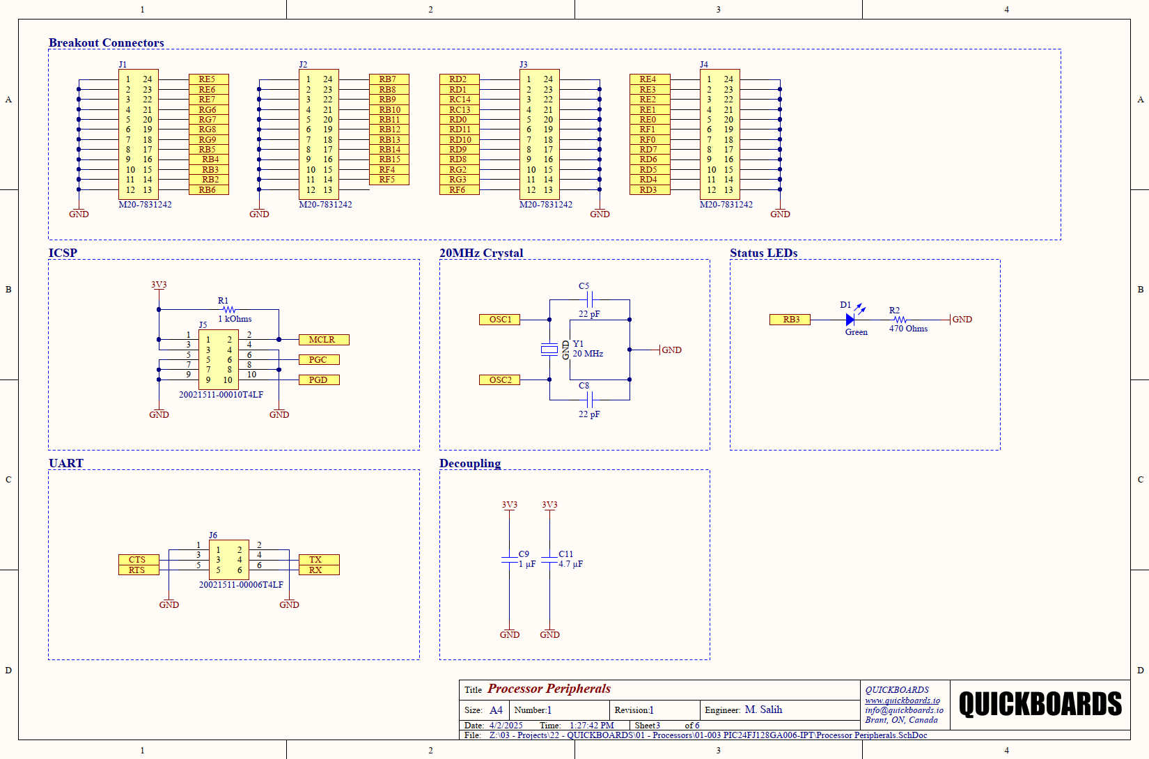 SB010032024 - PIC24FJ128GA006-I/PT SCHEMATIC BLOCK - Image 2