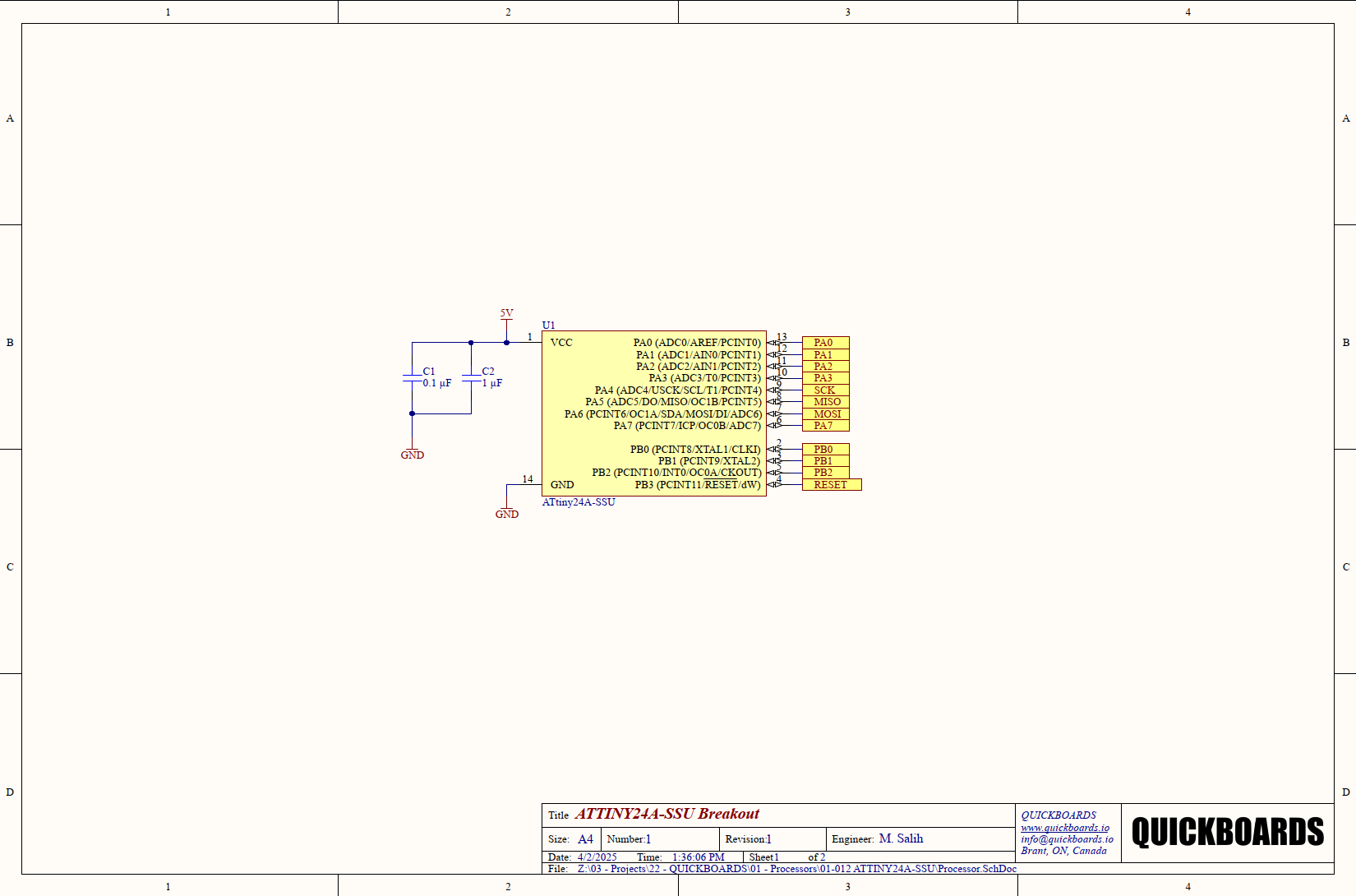 SB010122024 - ATTINY24A-SSU SCHEMATIC BLOCK