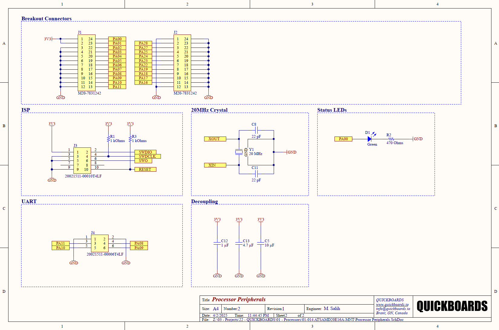 SB010142024 - ATSAMD20E16A-MNT SCHEMATIC BLOCK - Image 2